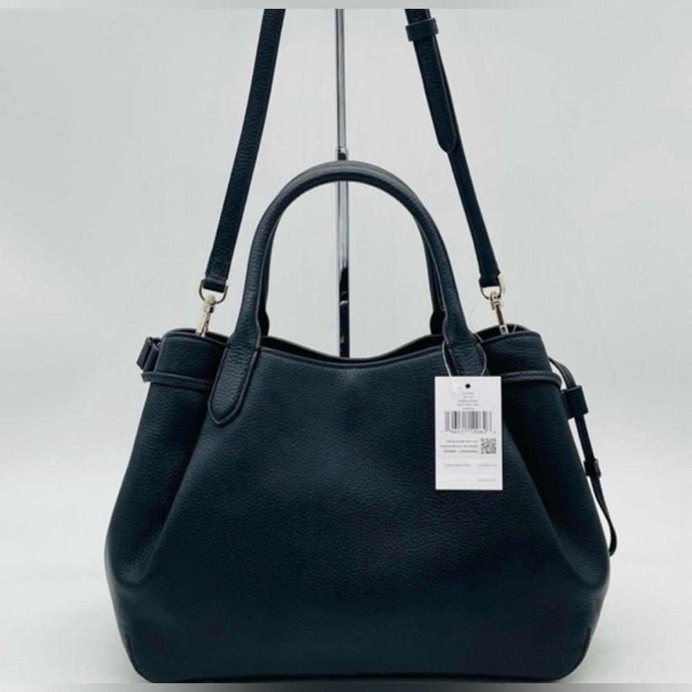 Kate Spade Large Dumpling Satchel. Black Pebbled Leather. NWT. Classic! - Picture 4 of 10